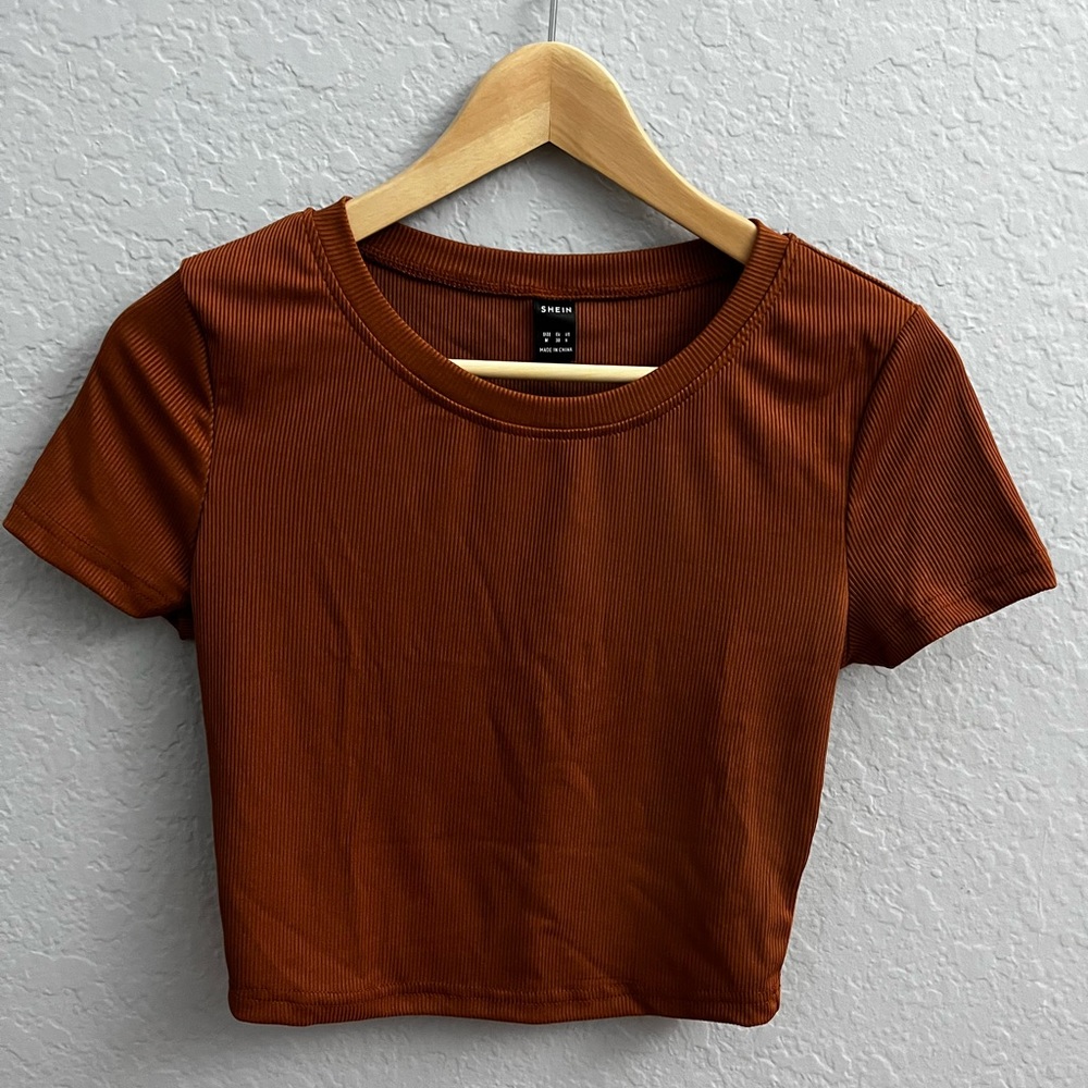 Tan Cropped T-Shirt Size S / US 6